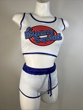 Forplay Lola Bunny Squad White Top and Shorts with Bunny Tail S/M
